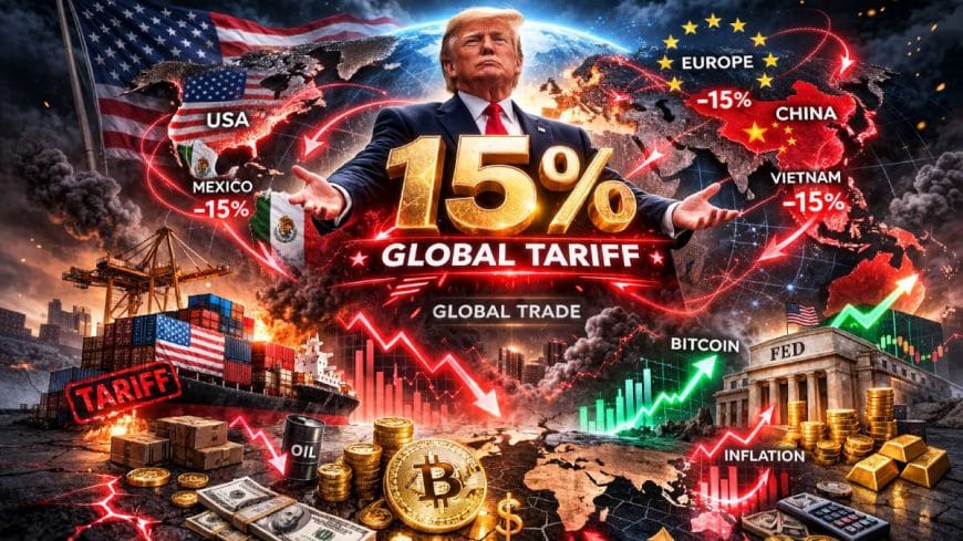 Trump áp thuế 15% toàn cầu: Ảnh hưởng gì đến thị trường tài chính và kinh tế thế giới?