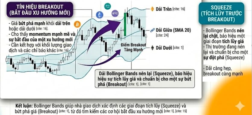 Sử dụng Bollinger Bands tìm điểm breakout