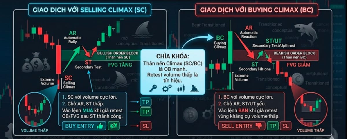 Volume Analysis Trong Wyckoff 4 Cách giao dịch Climax Volume
