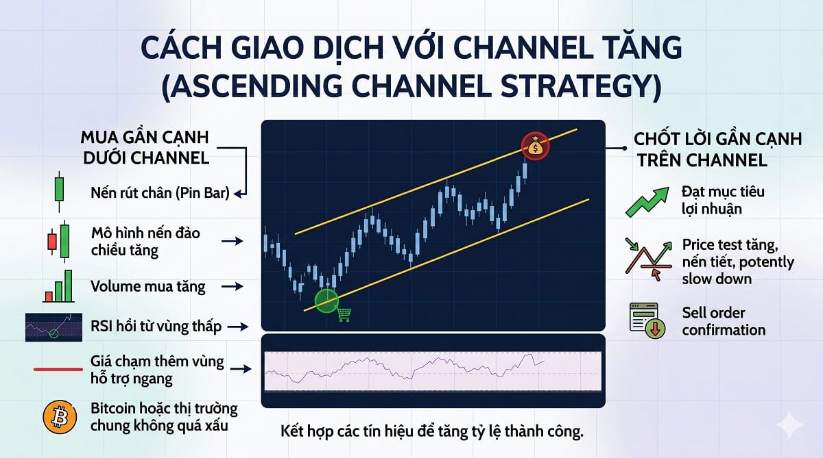 Cách giao dịch với Channel tăng