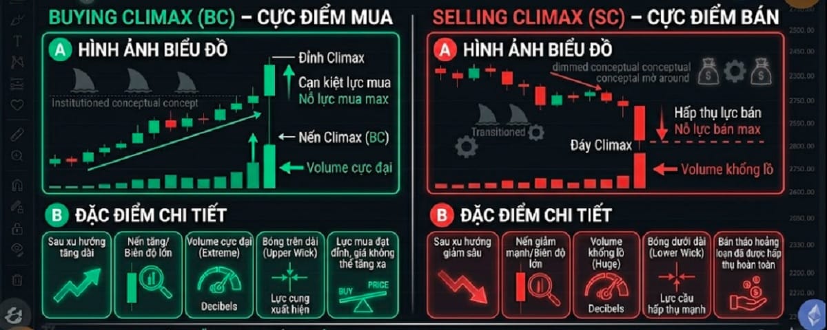 Volume Analysis Trong Wyckoff 3 Climax Volume