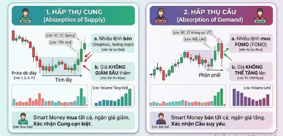 Volume Analysis Trong Wyckoff 11 Hấp thụ (Absorption)