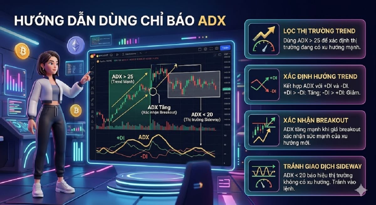 Hướng dẫn dùng chỉ báo ADX
