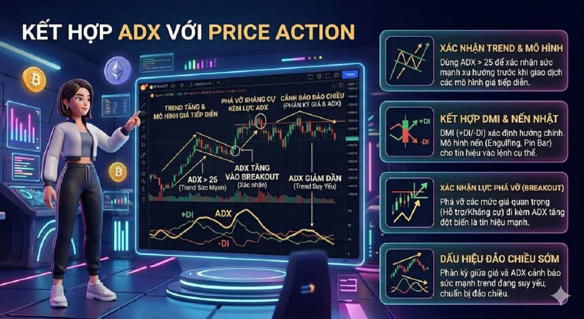 Kết hợp chỉ báo ADX với phương pháp Price Action