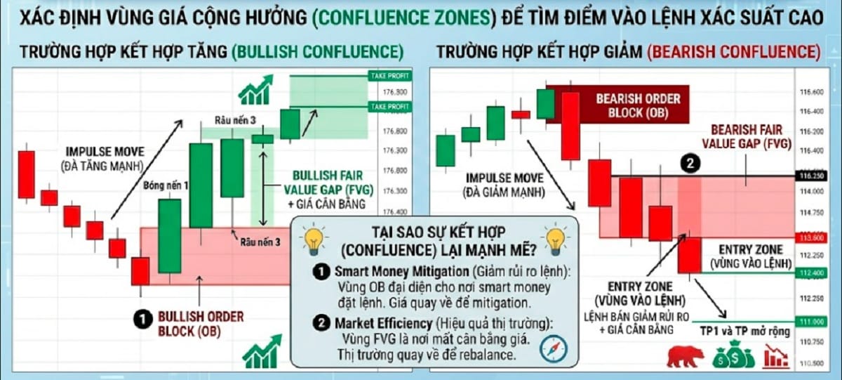 Kết hợp Order Block với Fair Value Gap