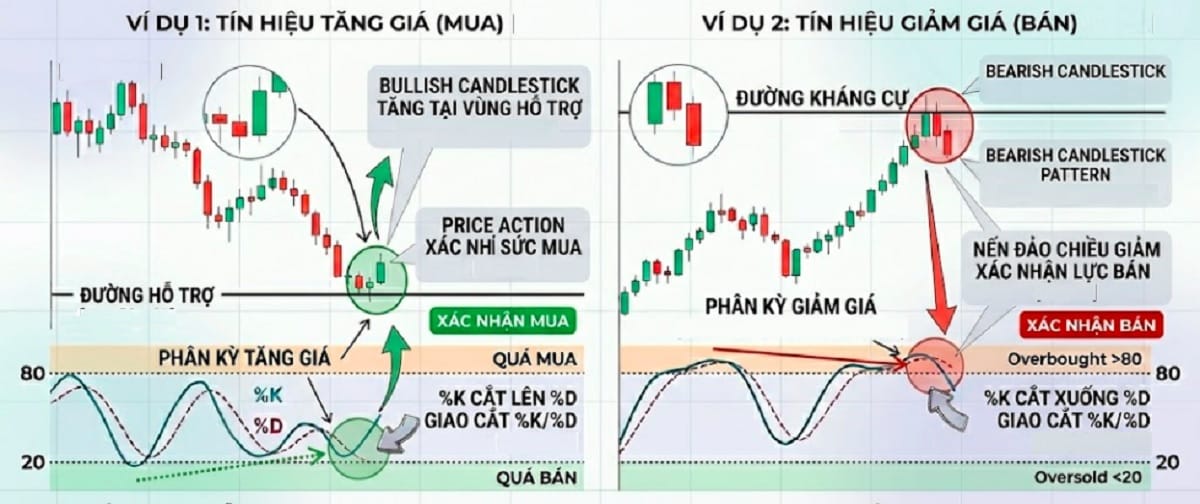 Kết hợp hỗ trợ và kháng cự với Price Action