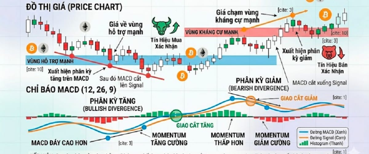 Kết hợp MACD với hỗ trợ và kháng cự