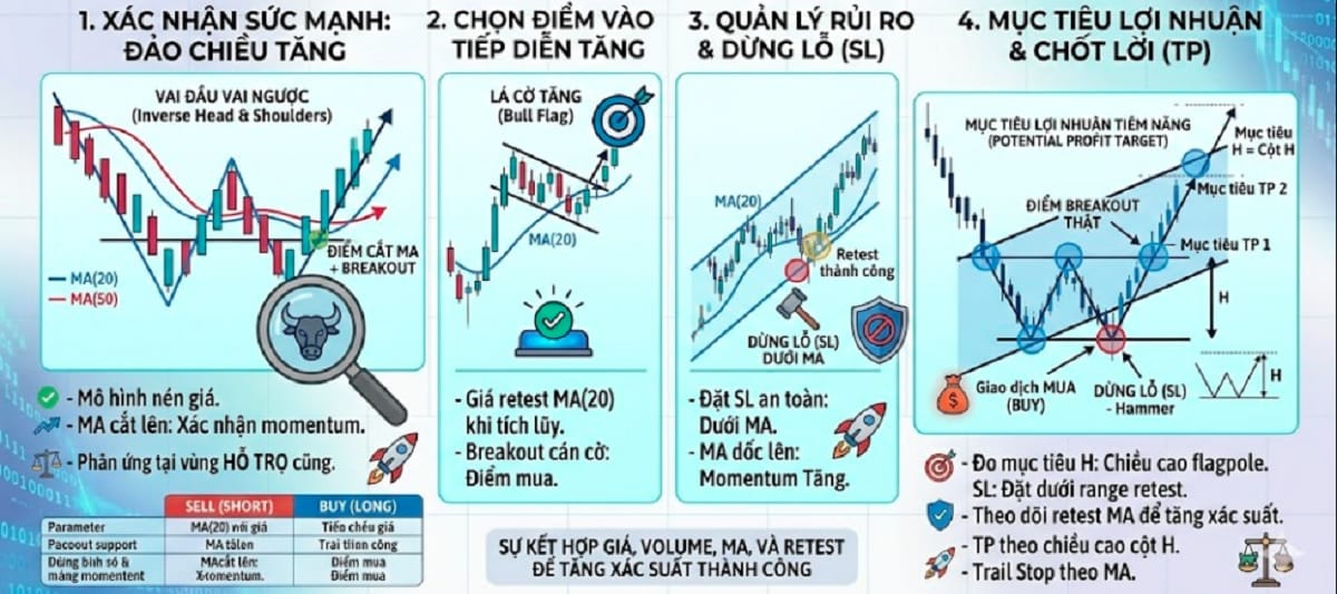 Kết hợp mô hình giá với đường MA