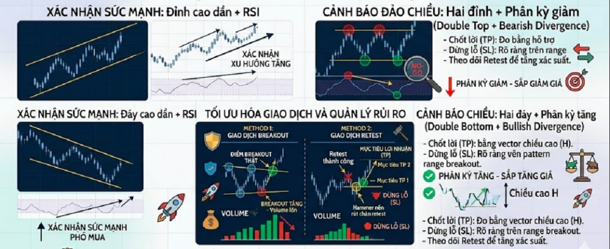Kết hợp mô hình giá với chỉ báo RSI
