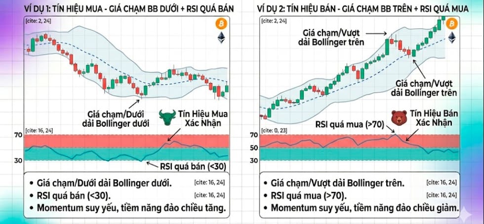 Kết hợp RSI với Bollinger Bands
