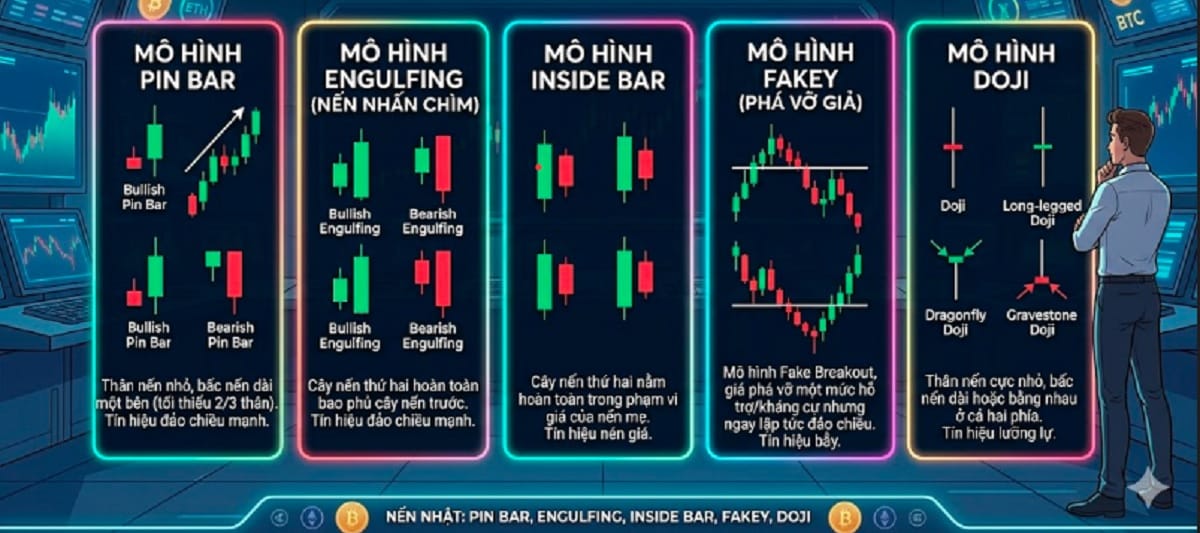 Các mô hình nến Nhật tiêu biểu