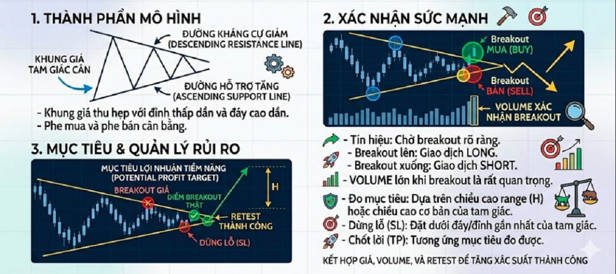 Mô hình tam giác cân (Symmetrical Triangle)