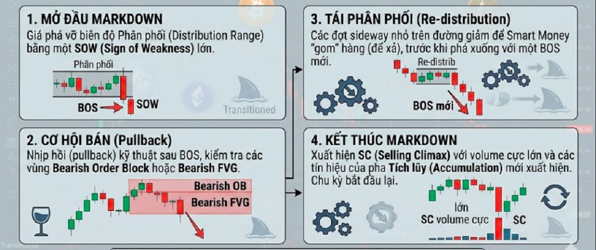 Pha 4 - Wyckoff: Suy giảm (Markdown)