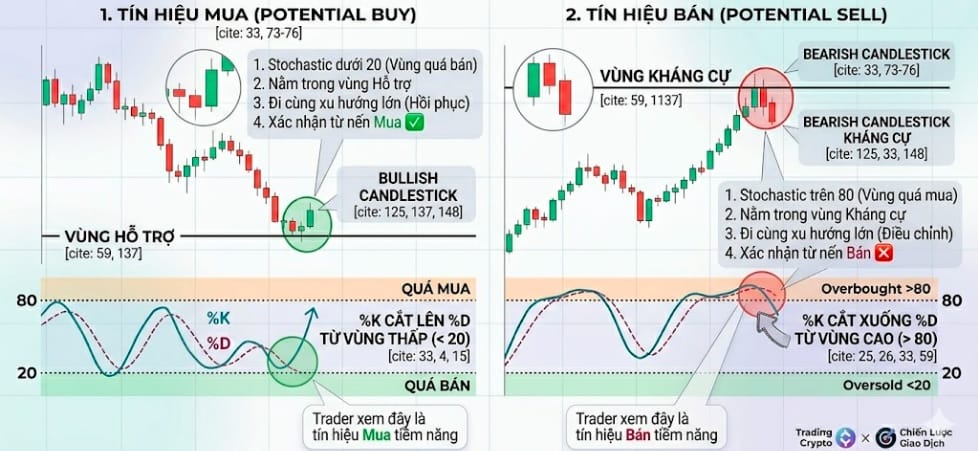 Sử dụng chỉ báo stochastic tìm điểm mua và bán tiềm năng