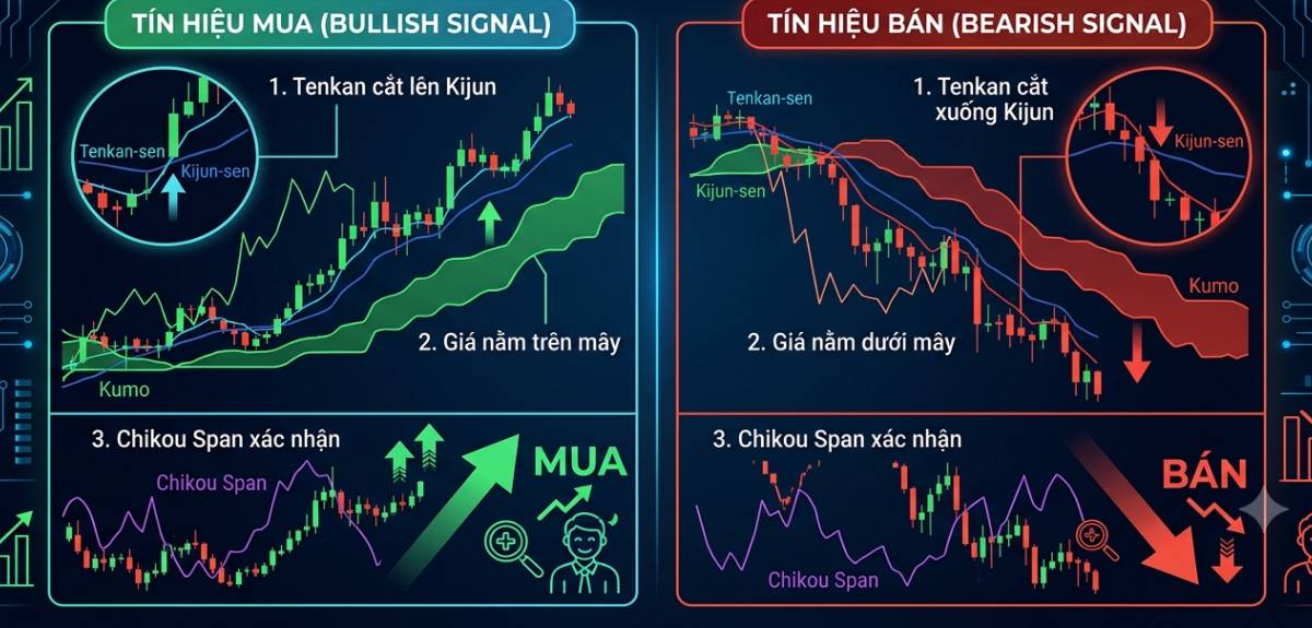 Dùng Ichimoku xác định tín hiệu