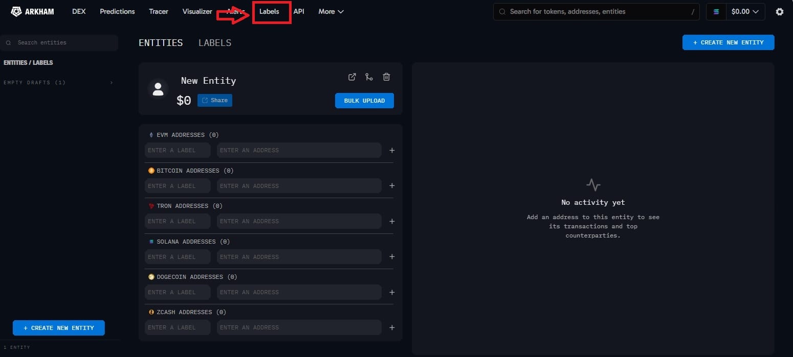 Hướng Dẫn Sử Dụng Arkham: Làm Chủ Nền Tảng Phân Tích Blockchain & Theo Dõi Ví Thông Minh 7 Chuyên mục Labels