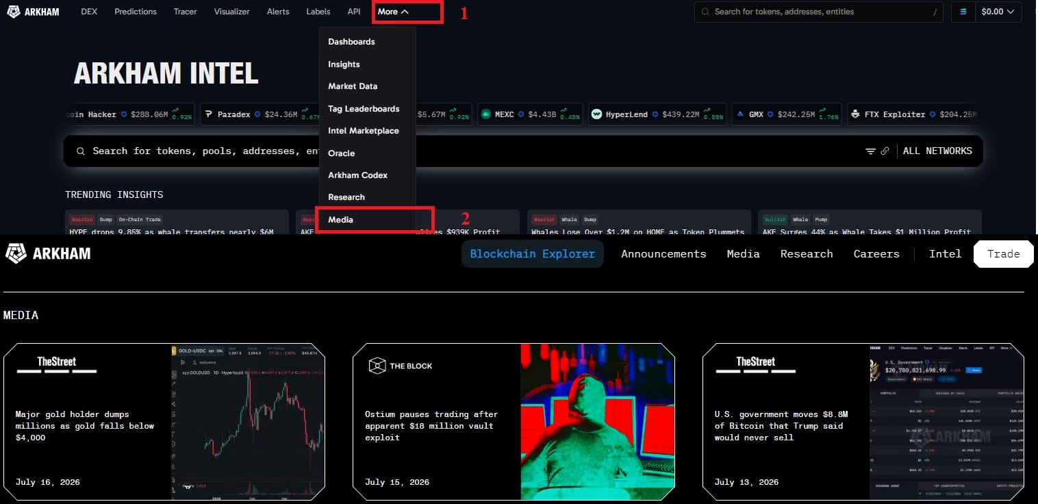 Hướng Dẫn Sử Dụng Arkham: Làm Chủ Nền Tảng Phân Tích Blockchain & Theo Dõi Ví Thông Minh 16 Chuyên mục Media