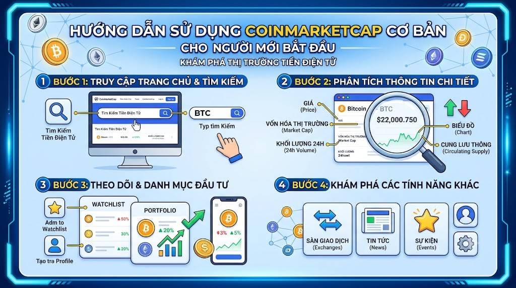Hướng dẫn sử dung CoinmarketCap cơ bản