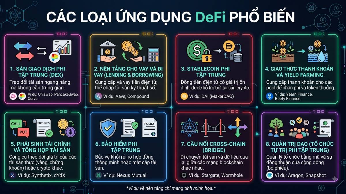 Các loại Dapp phổ biến