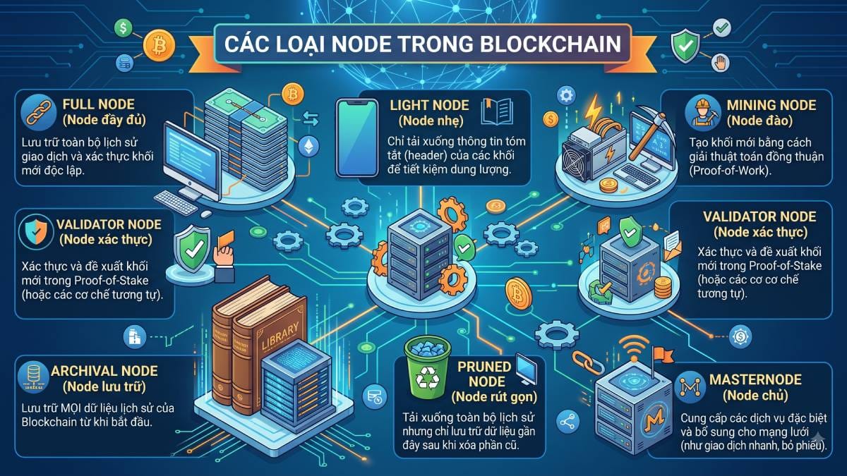 Các loại Node trong Blockchain