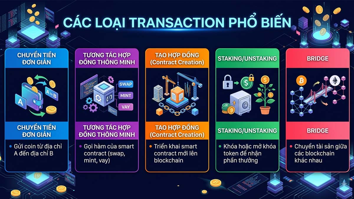 Các loại Transaction phổ biến