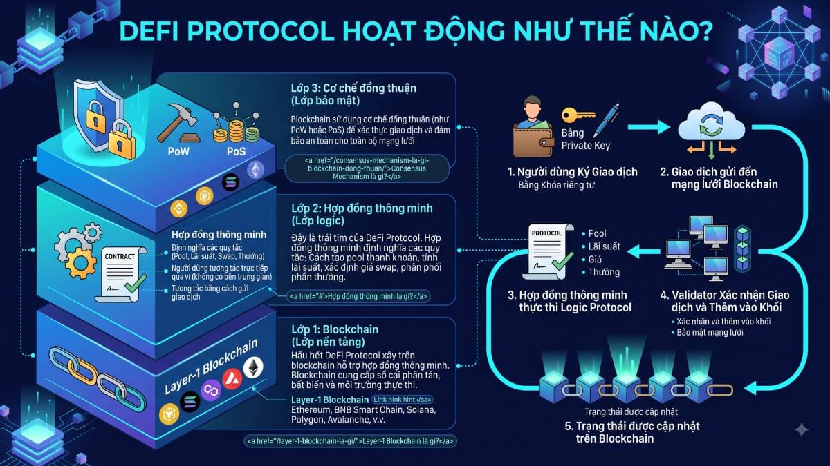 Cách DeFi Protocol hoạt động