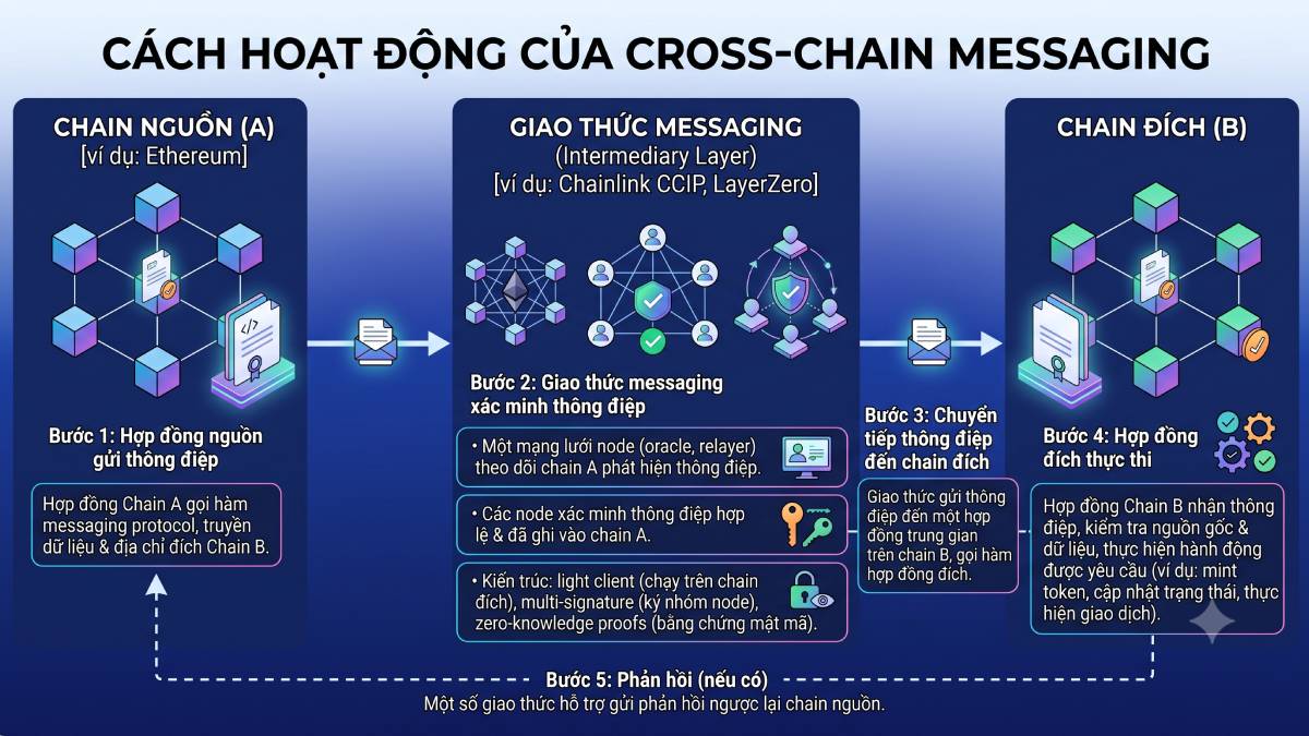 Cách hoạt động của Cross-chain Messaging