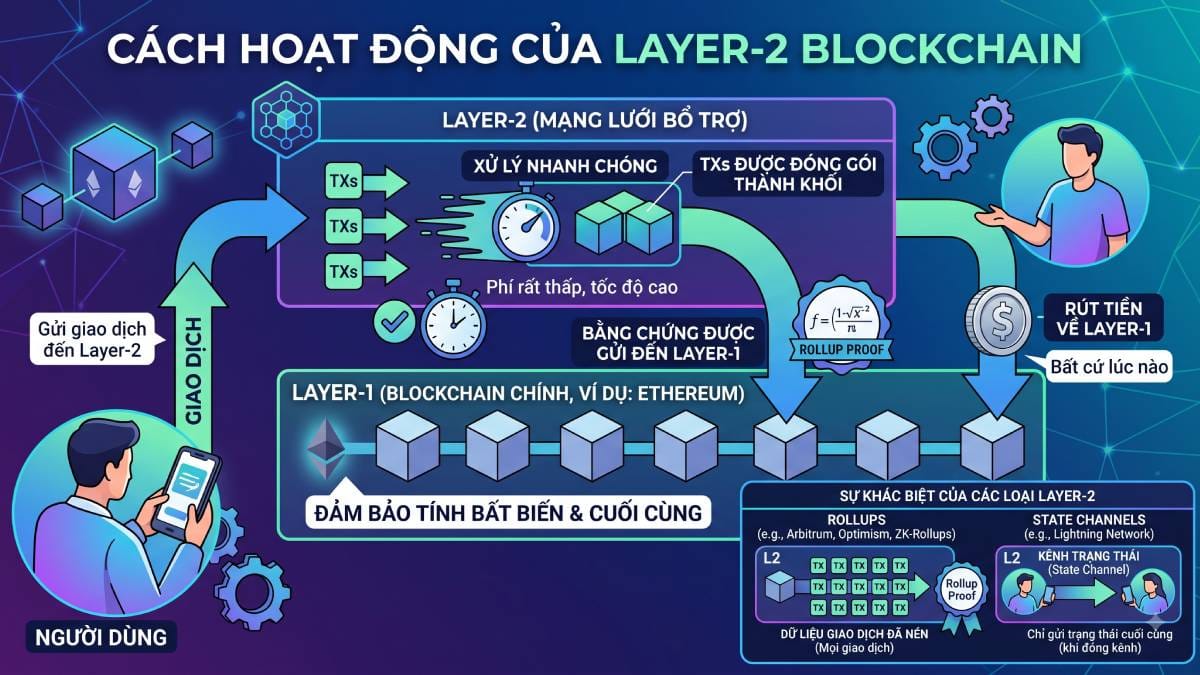 Cách hoạt động của Layer-2 Blockchain