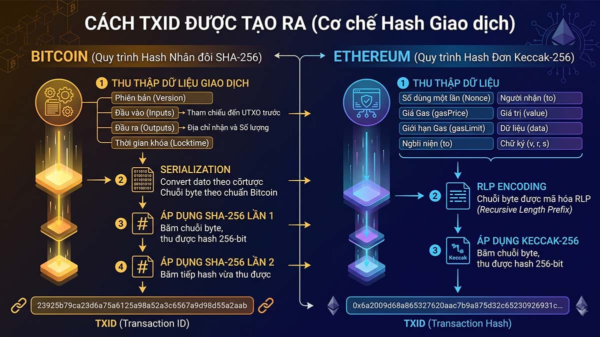 Cách TXID được tạo ra