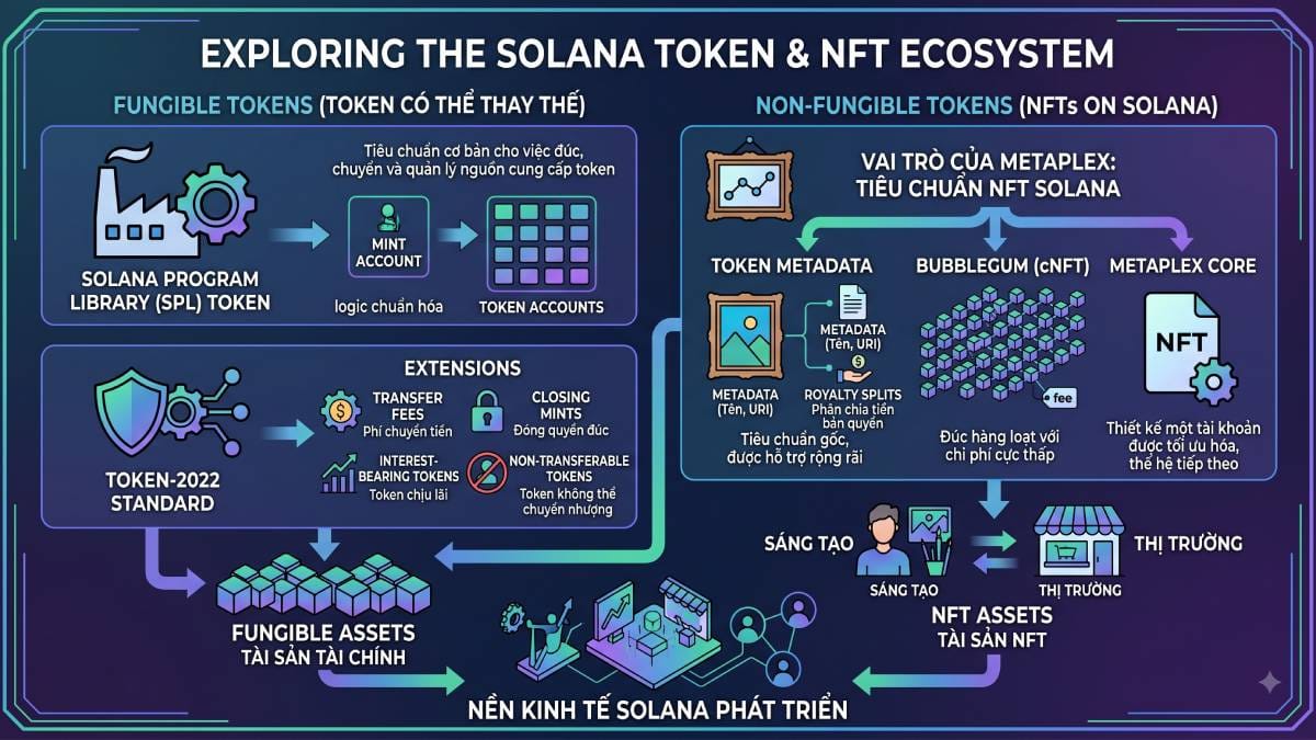 Hệ sinh thái Solana A-Z (Phần 1) 5 Chuẩn Token trên Solana