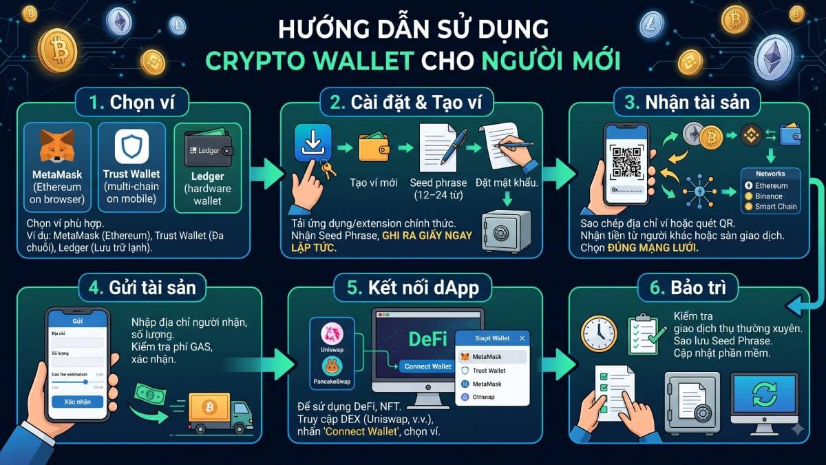 Hướng dẫn sử dụng Crypto Wallet