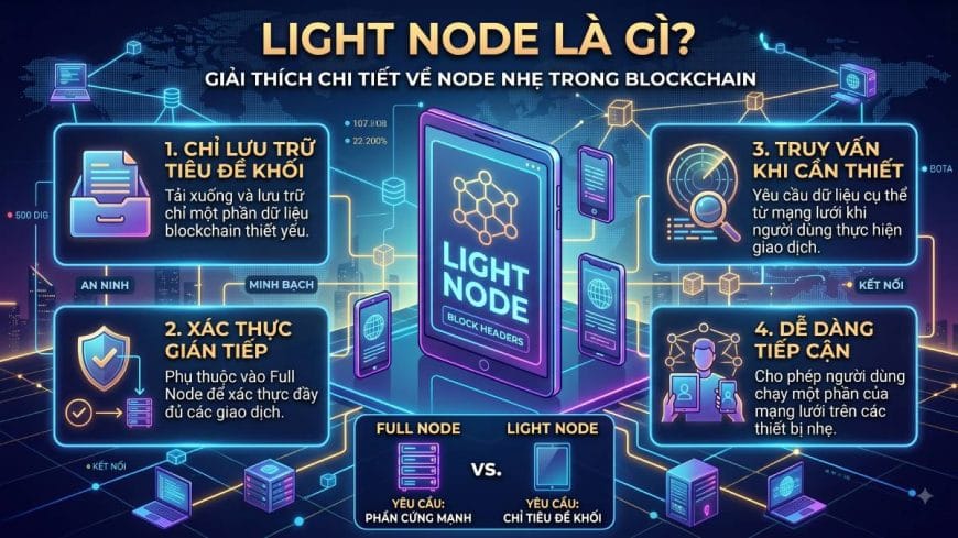 Light Node là gì? Node nhẹ trong Blockchain hoạt động thế nào?
