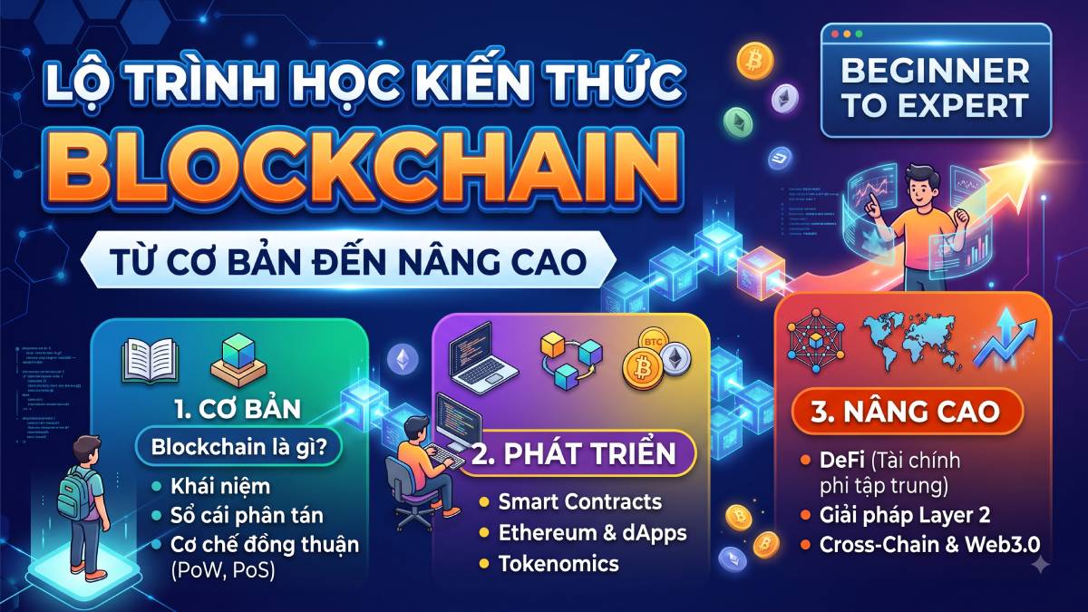 Lộ trình học kiến thức Blockchain - Coin60s