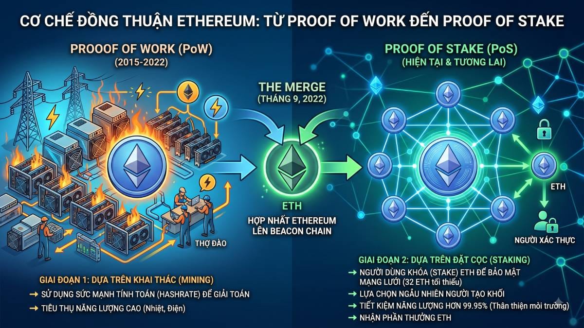 Phân biệt coin ETH và blockchain Ethereum