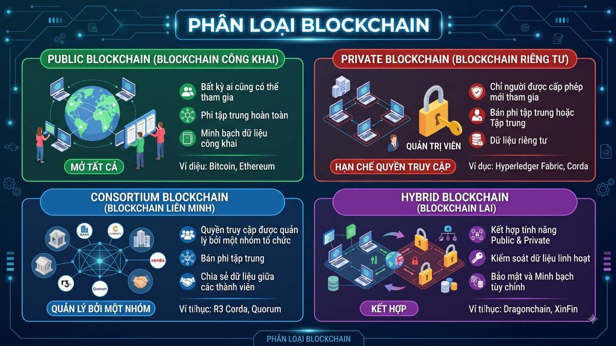Phân loại Blockchain