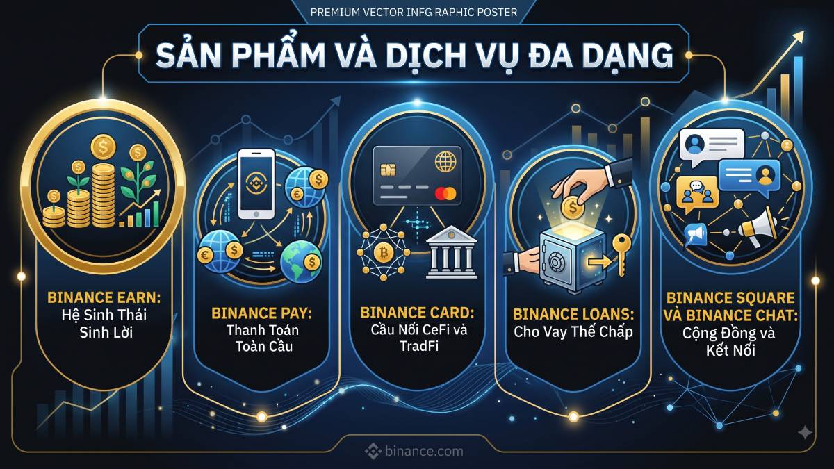 Sản phẩm và dịch vụ của Binance