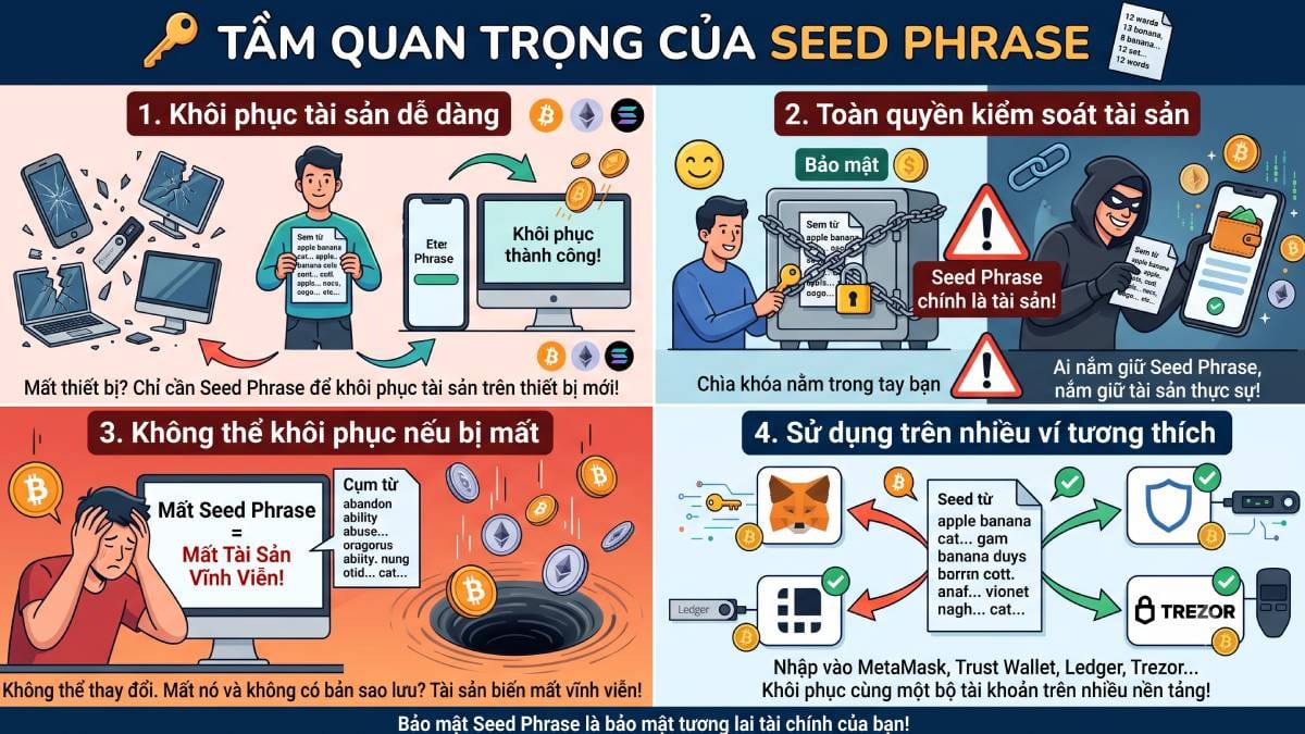 Tầm quan trọng của Seed Phrase