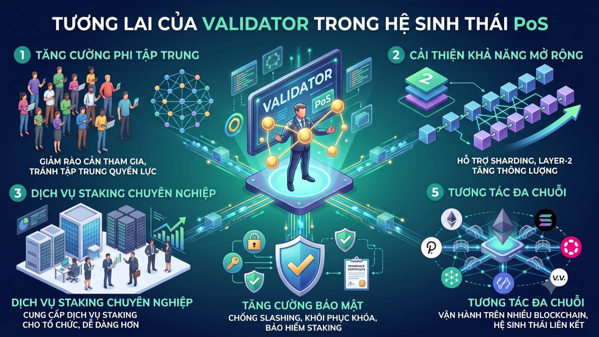 Validator là gì? Người xác thực giao dịch Proof of Stake 5 Tương lai của Validator