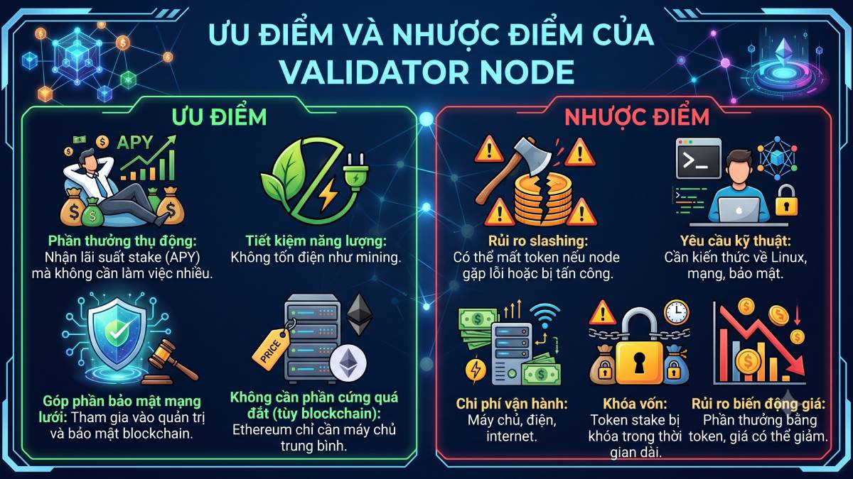 Ưu và nhược điểm của Validator Node