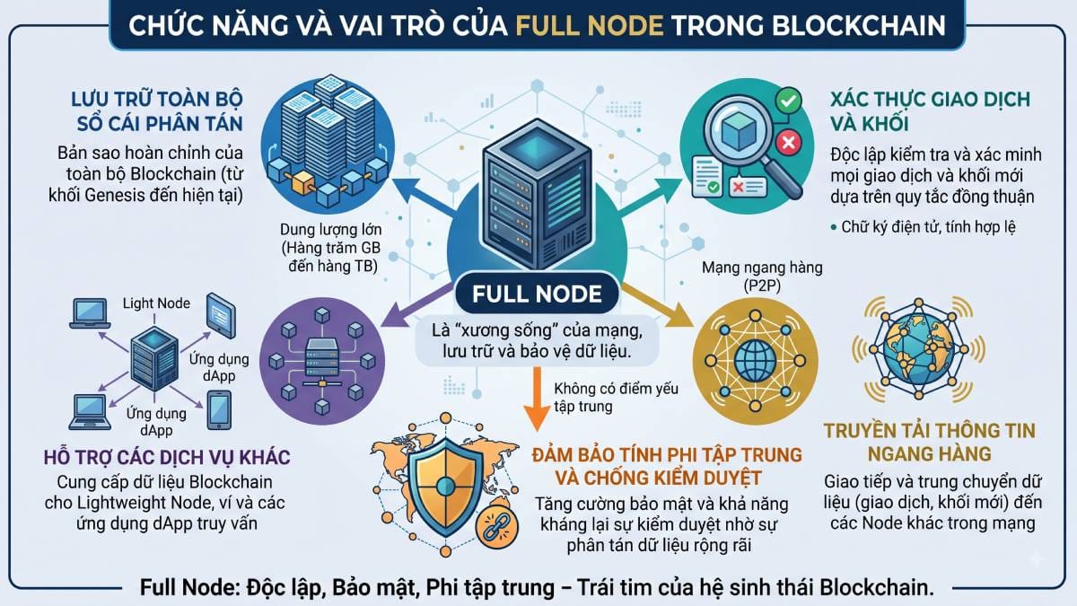 Full Node là gì? Vai trò và cách chạy Full Node Blockchain 2 Vai trò và chức năng của Full Node