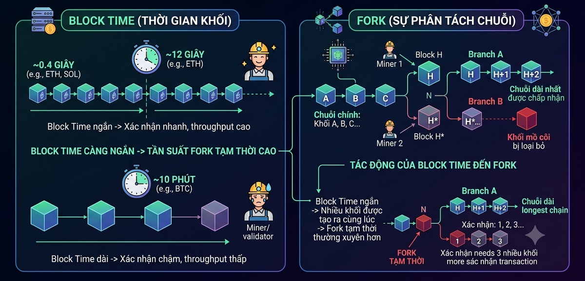 Block Time là gì? Thời gian tạo khối trong Blockchain 3 Block Time và Fork