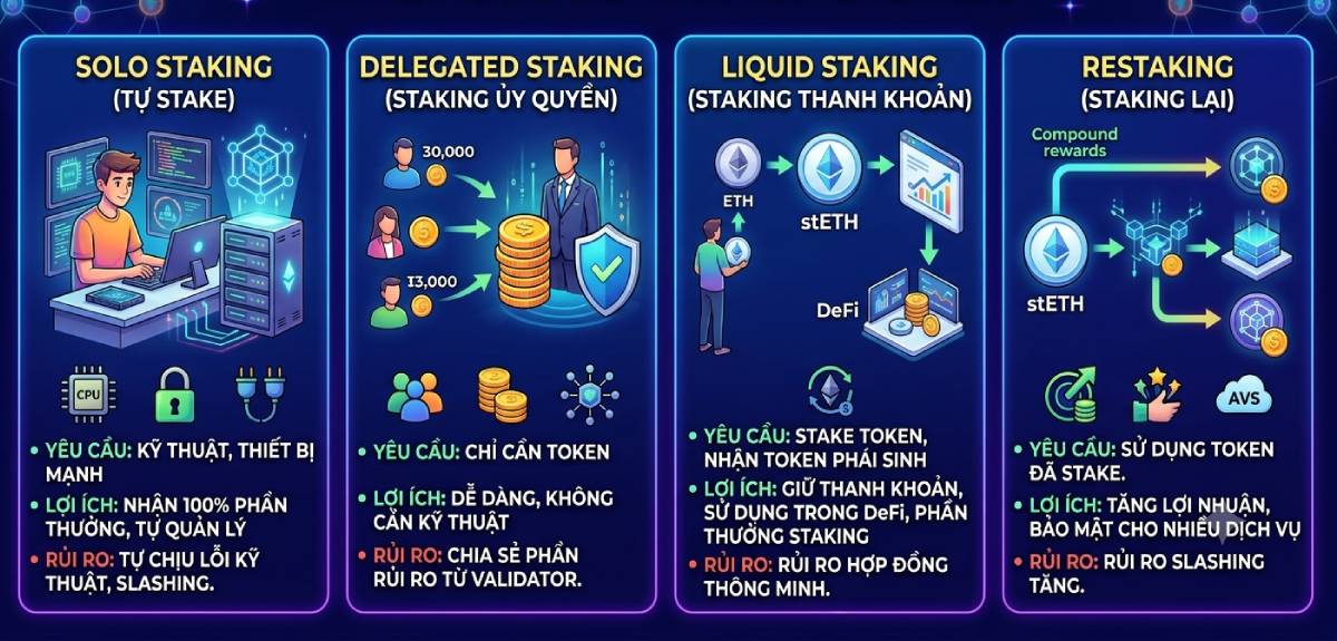 Các mô hình Staking