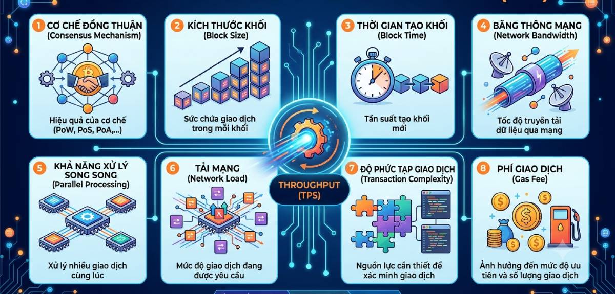 Các yếu tố ảnh hưởng Throughput