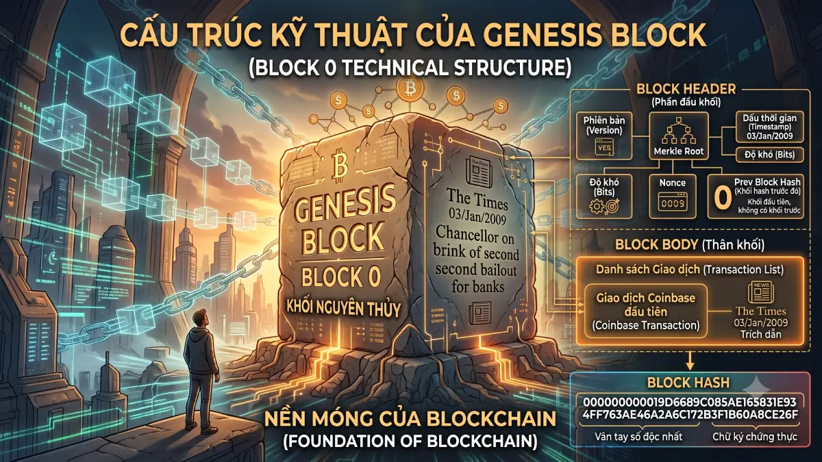 Cấu trúc kỹ thuật Genesis Block