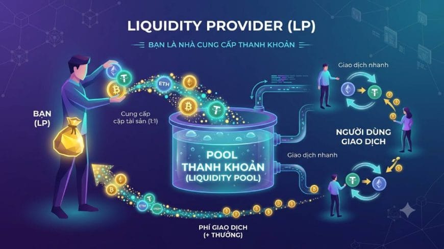 Liquidity Provider (LP) là gì? Cơ chế vận hành trong Blockchain