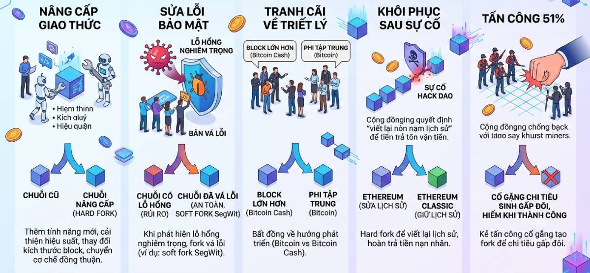 Nguyên nhân dẫn đến Fork