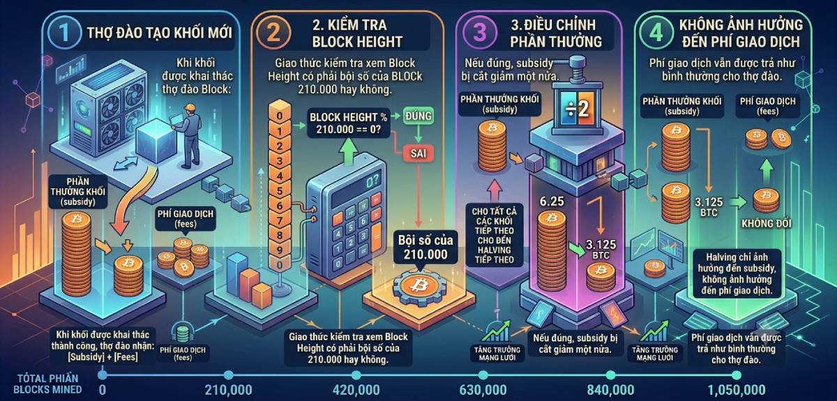 Halving là gì? Vì sao Bitcoin Halving quan trọng? 4 Quy trình Halving
