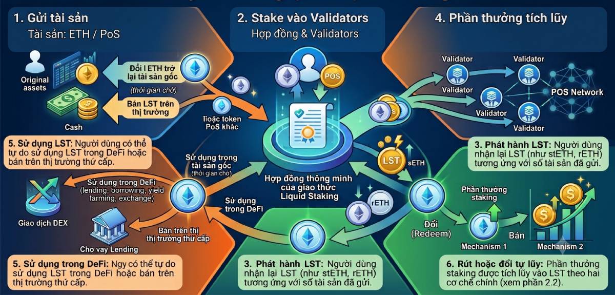 Quy trình tổng quát Liquid Staking