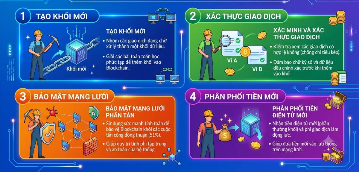Vai trò của Miner