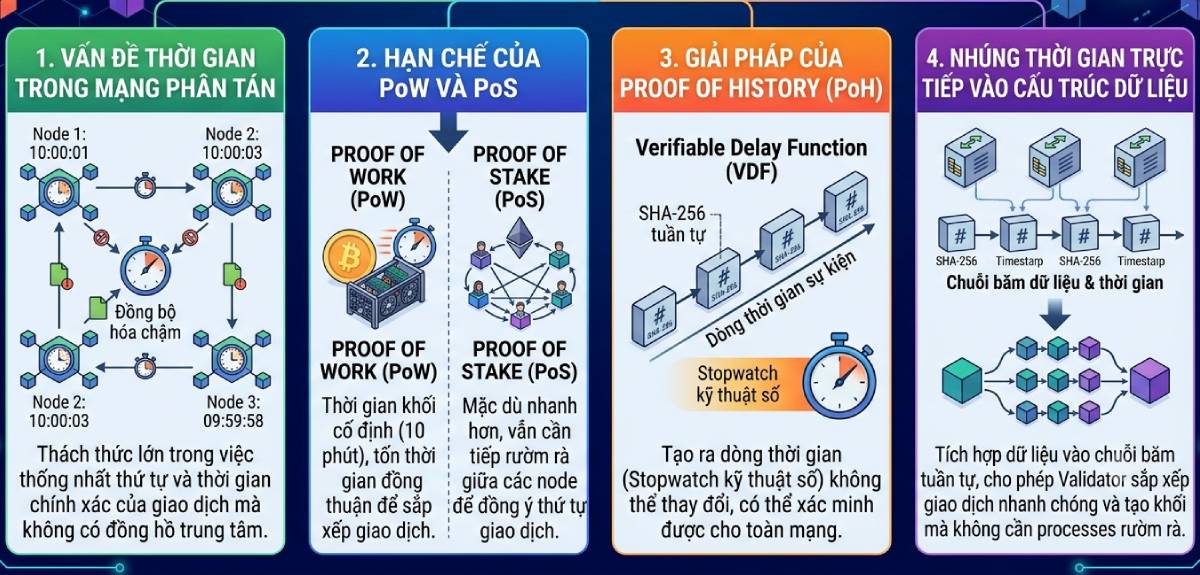 Proof of History (PoH) là gì? Đồng hồ mật mã của Solana 2 Vai trò của PoH